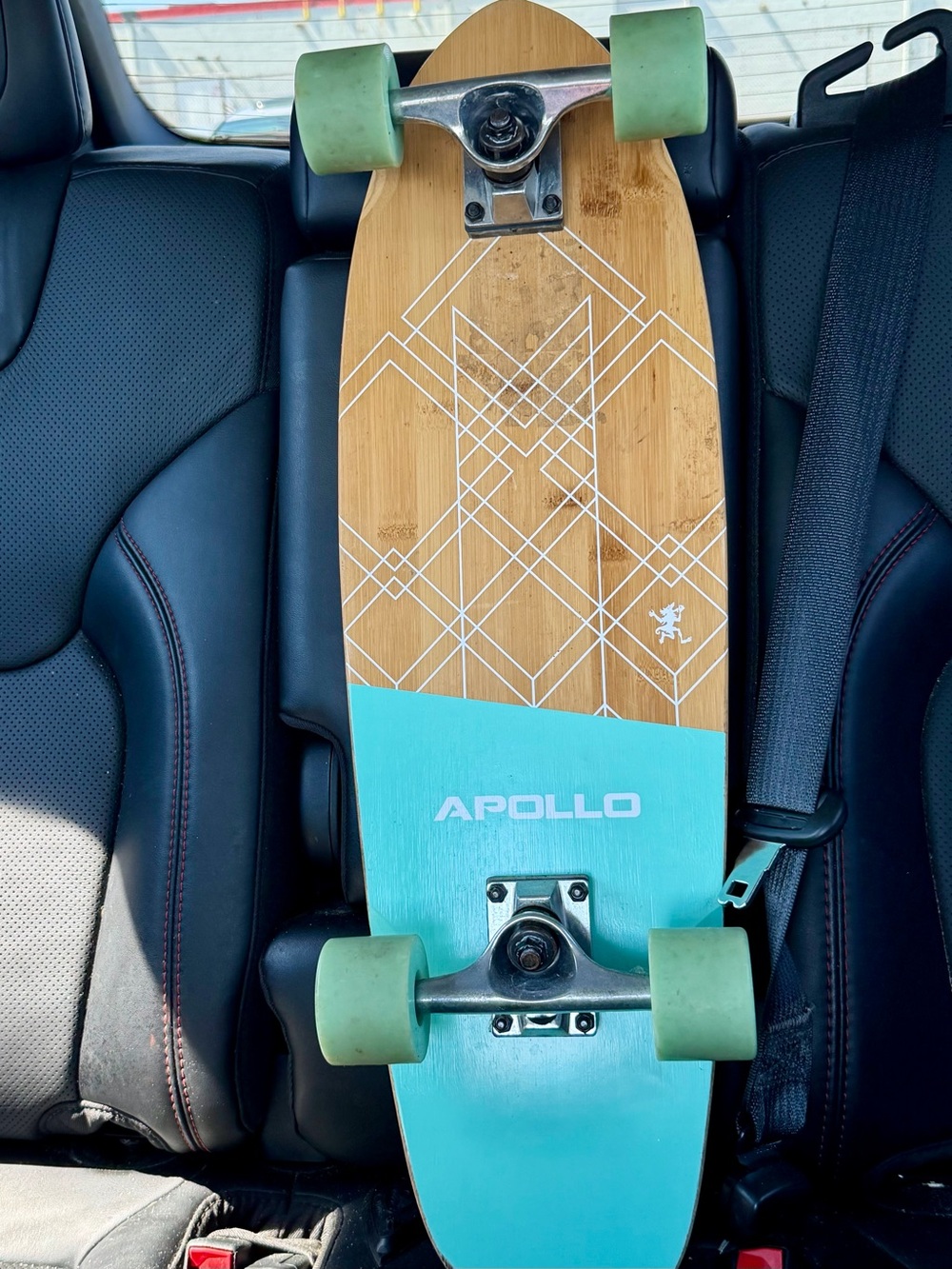 Apollo Cruiser Skateboard - Teal Deck with Mint Wheels